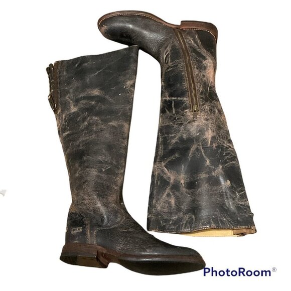 BED STU Boots NWT Black Distressed Tall Boots sz. 6 - Picture 5 of 9